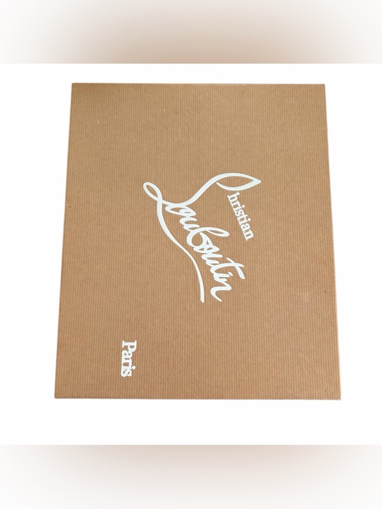 Christian Louboutin Red/Orange Suede Peep-Toe Platform Slingback Size 38.5 - Picture 9 of 9